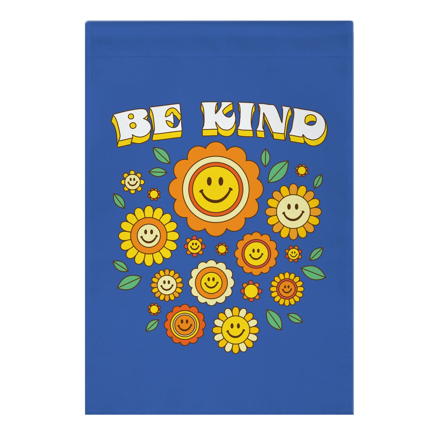 Be Kind Flower Power Smileys Garden Flag