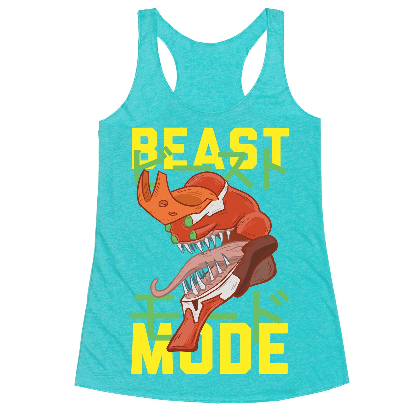 Beast Mode Eva Parody Racerback Tank