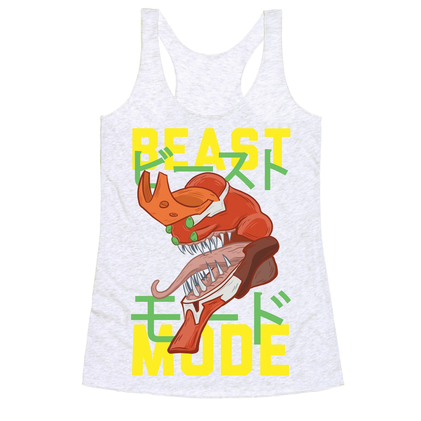 Beast Mode Eva Parody Racerback Tank