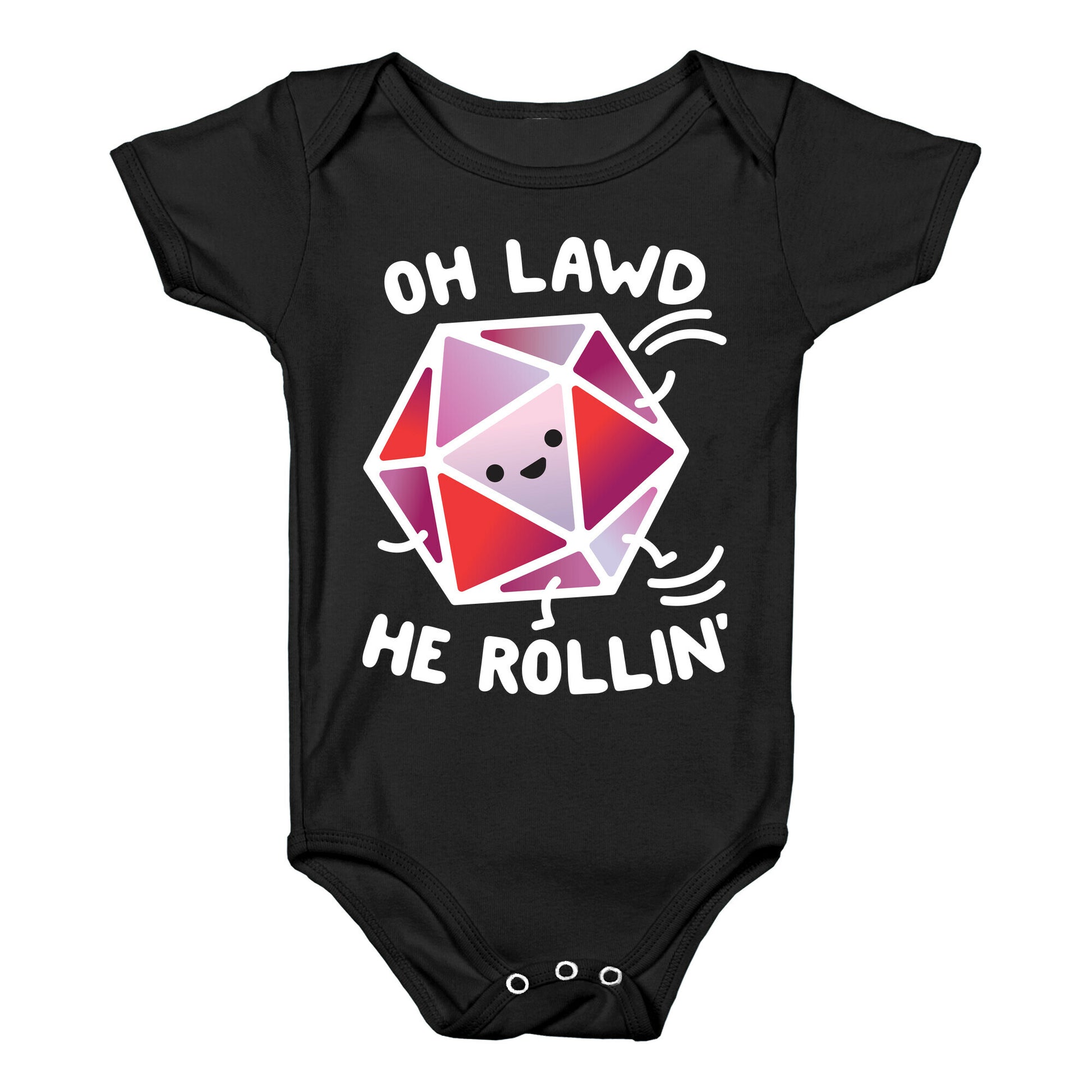 Oh Lawd He Rollin D20 Baby One Piece