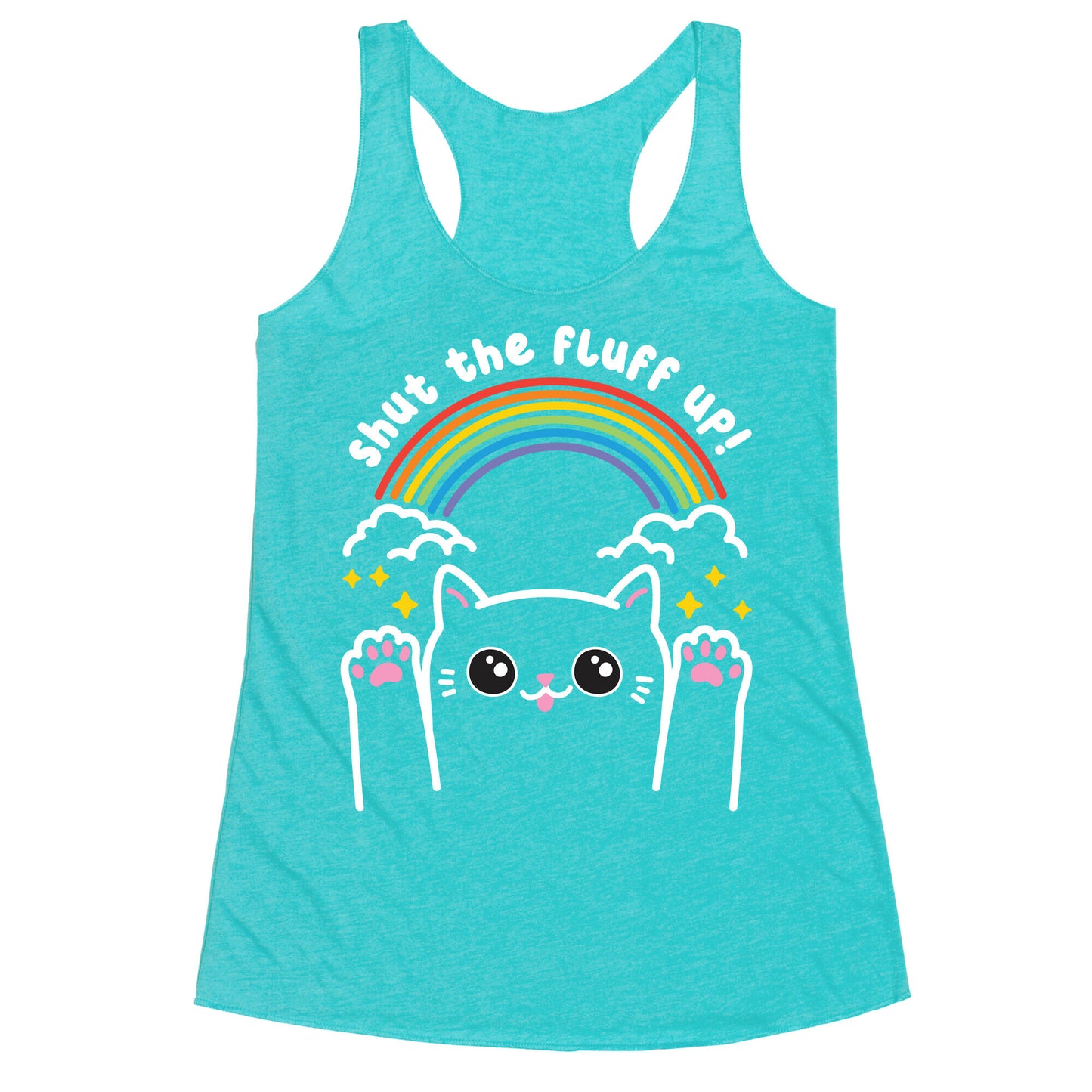 Shut The Fluff Up! Cat Racerback Tank