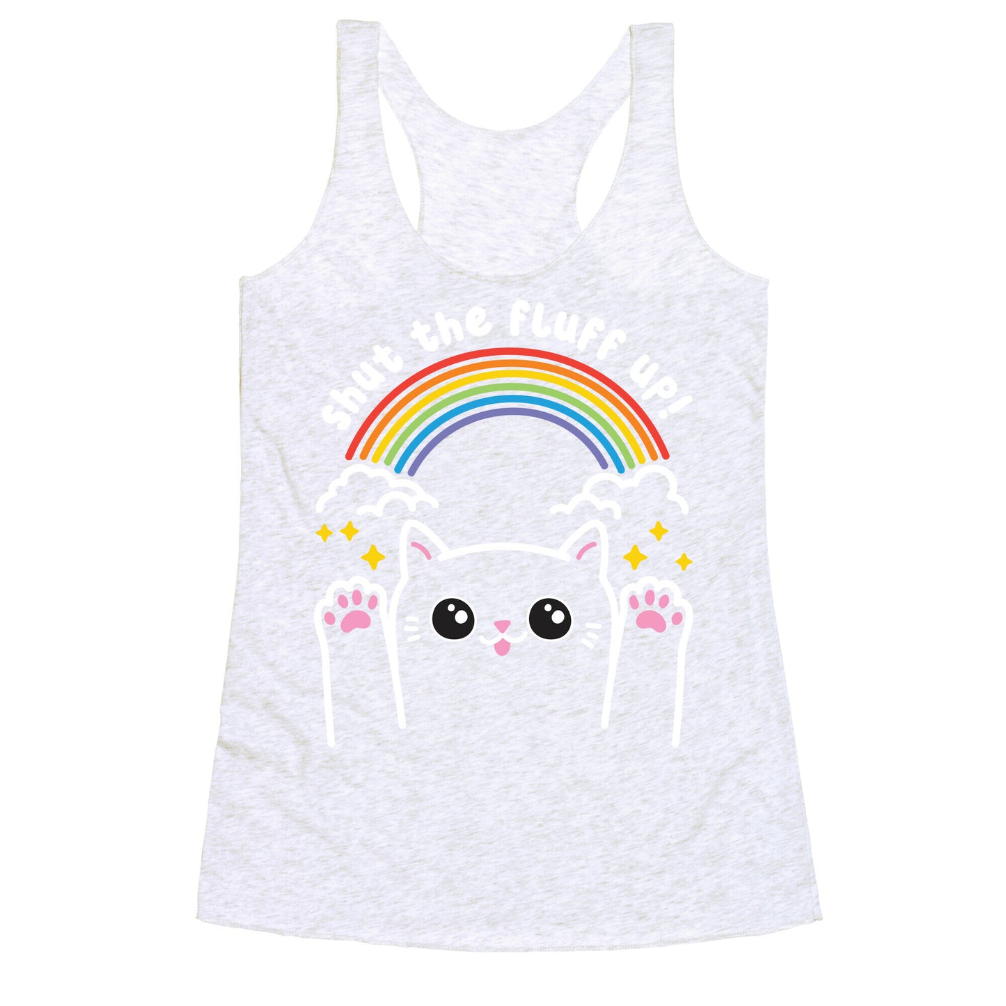 Shut The Fluff Up! Cat Racerback Tank