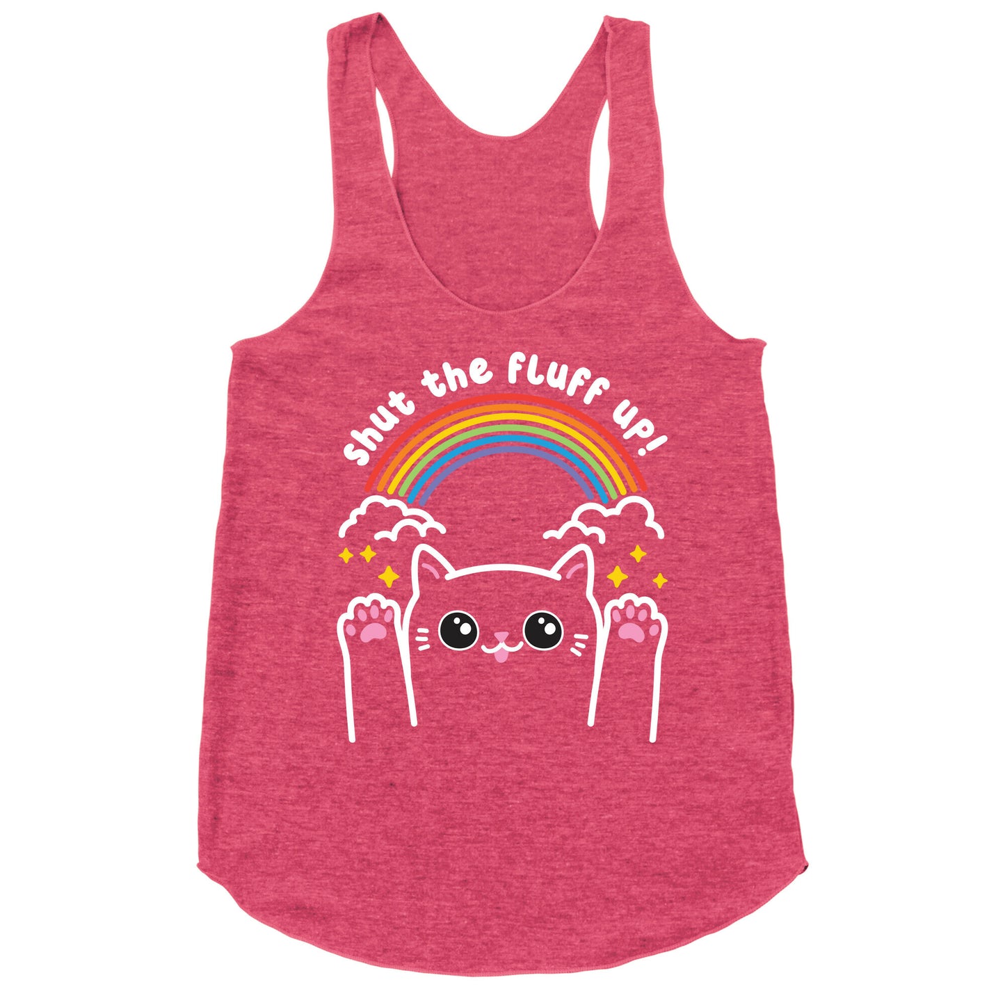 Shut The Fluff Up! Cat Racerback Tank