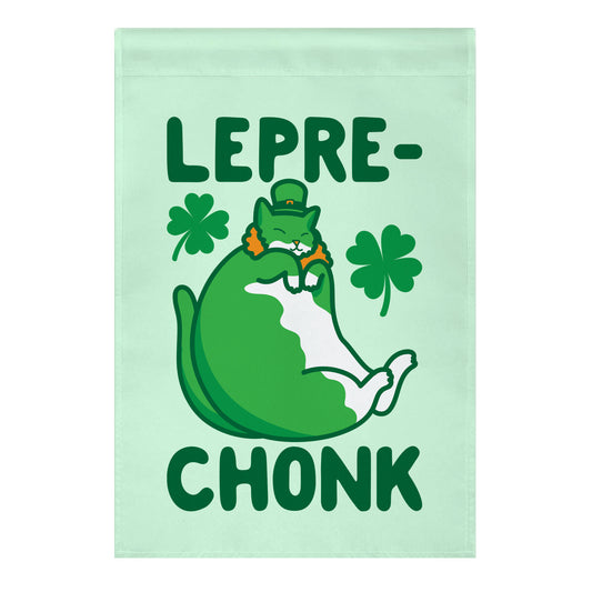LepreCHONK Cat Garden Flag