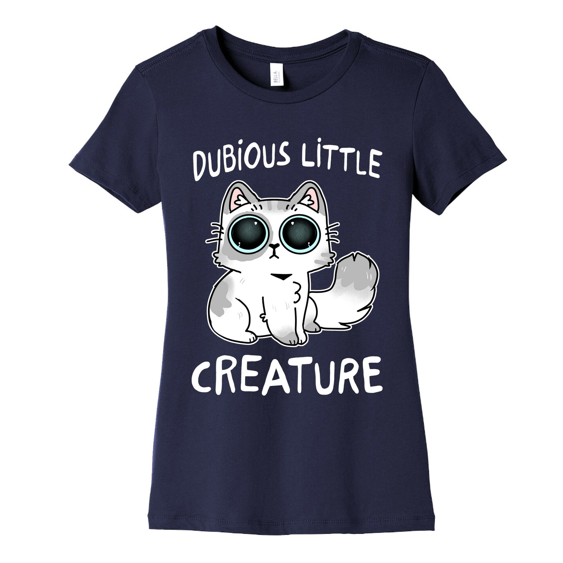Dubious Little Creature Cat Women's Cotton Tee