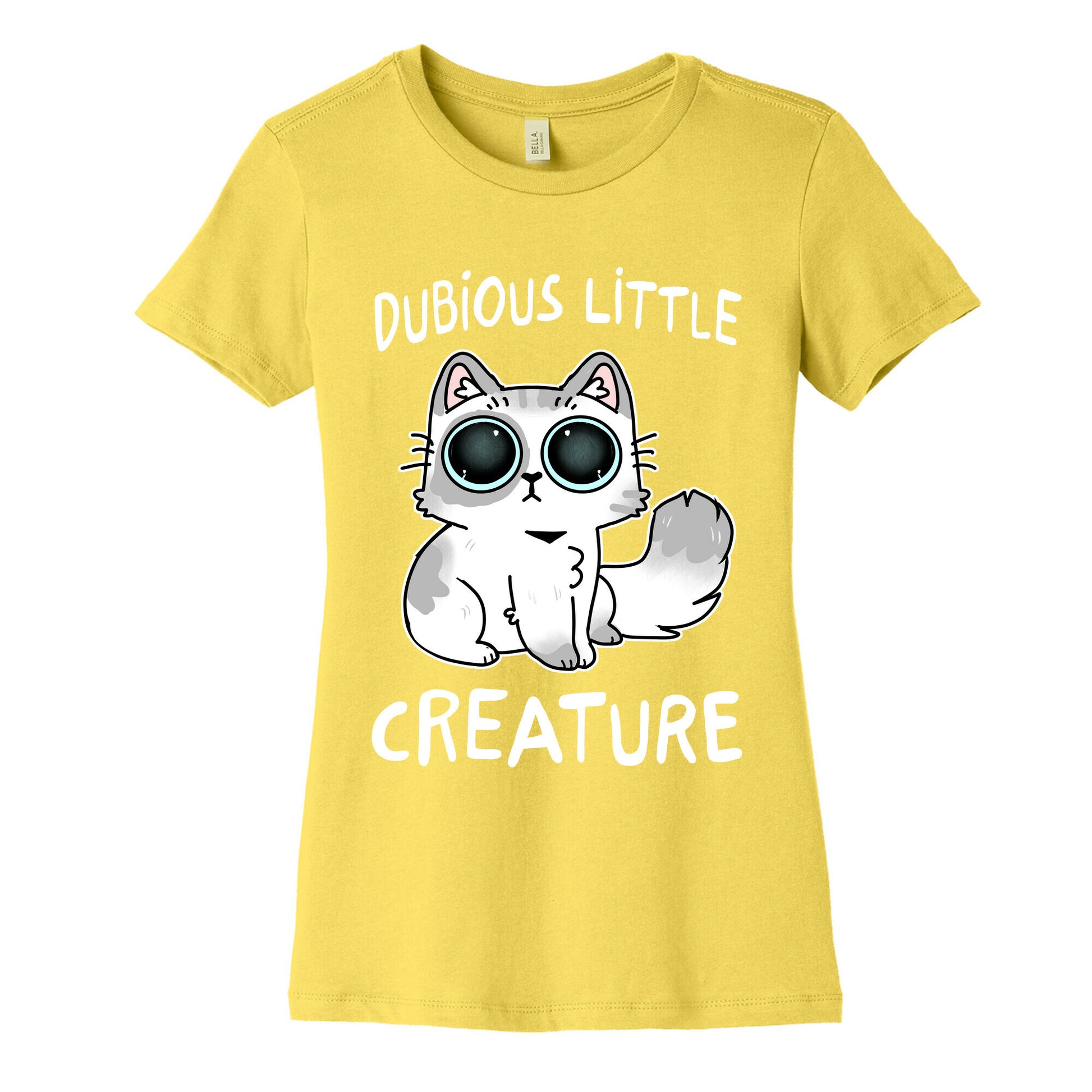 Dubious Little Creature Cat Women's Cotton Tee