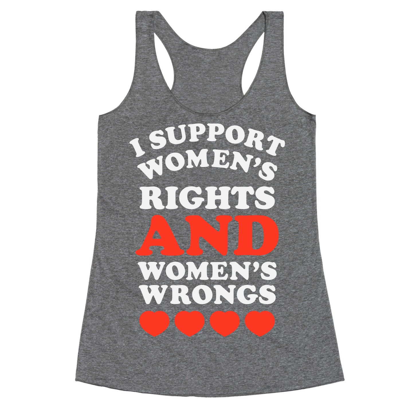 I Support Women's Rights AND Women's Wrongs <3 Racerback Tank