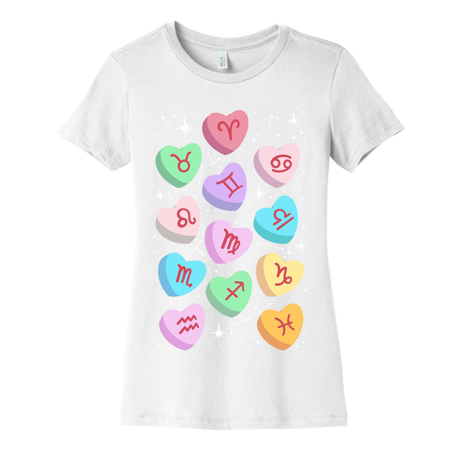 Horoscope Candy Hearts Women's Cotton Tee