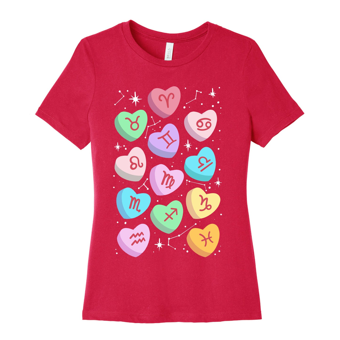 Horoscope Candy Hearts Women's Cotton Tee