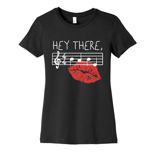 Hey There Babe Music Pun Women's Cotton Tee