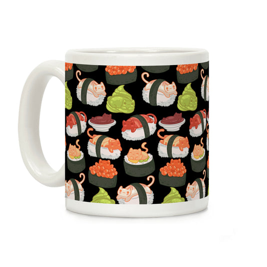 Sushi Cats Pattern Coffee Mug