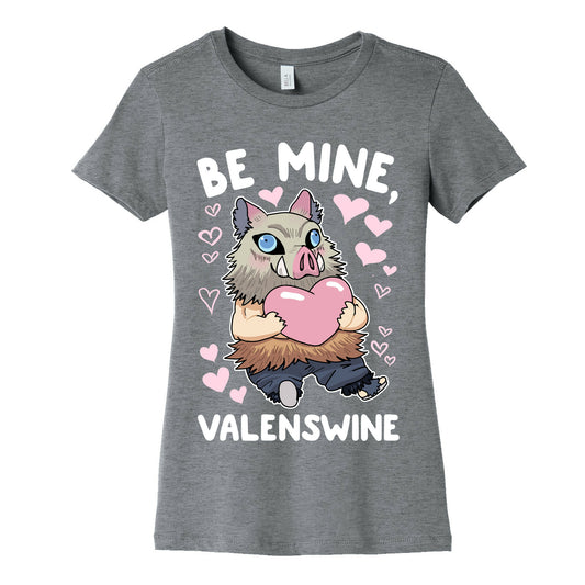Be Mine, Valenswine Women's Cotton Tee