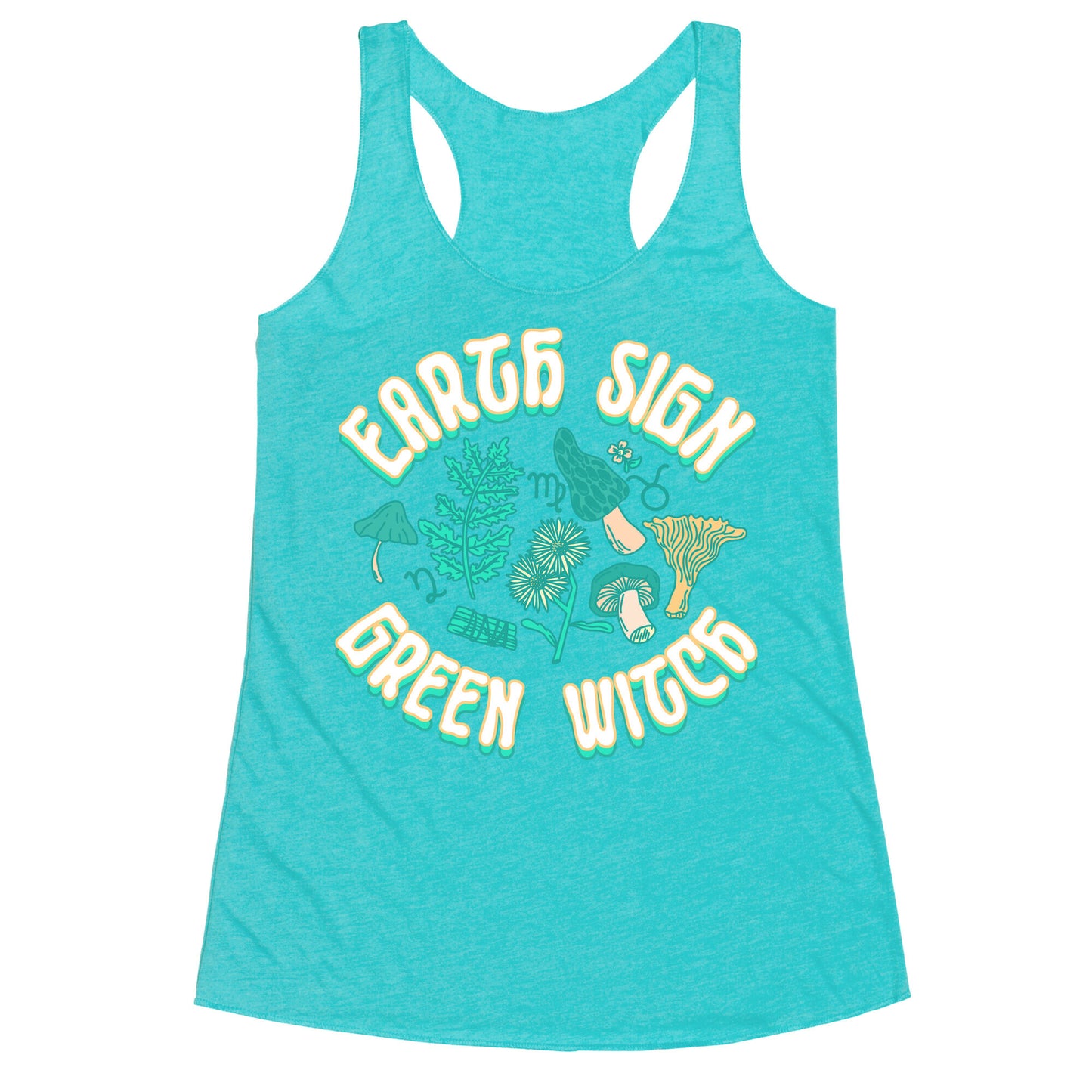 Earth Sign Green Witch Racerback Tank