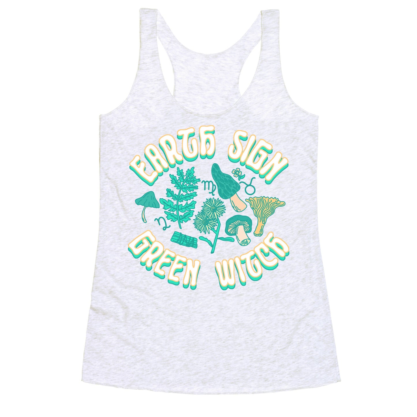 Earth Sign Green Witch Racerback Tank