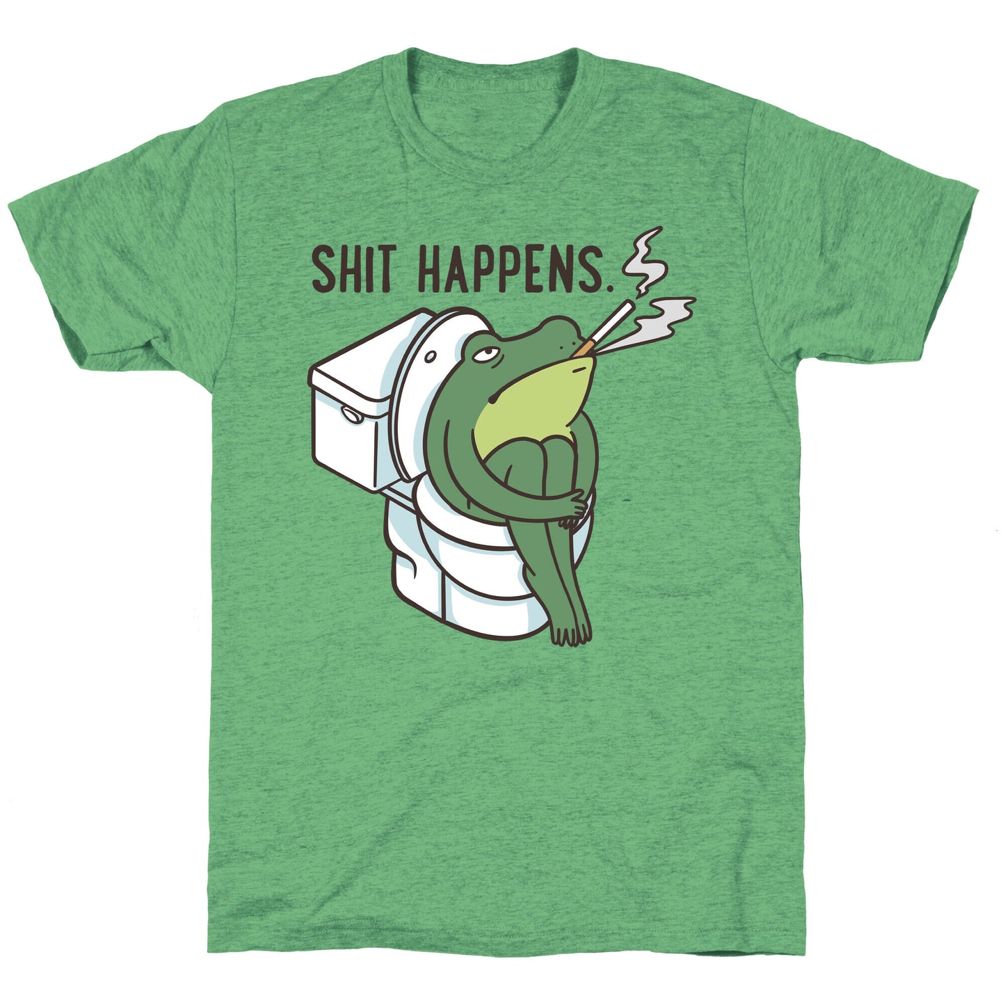 Shit Happens (Frog On A Toilet) Unisex Triblend Tee