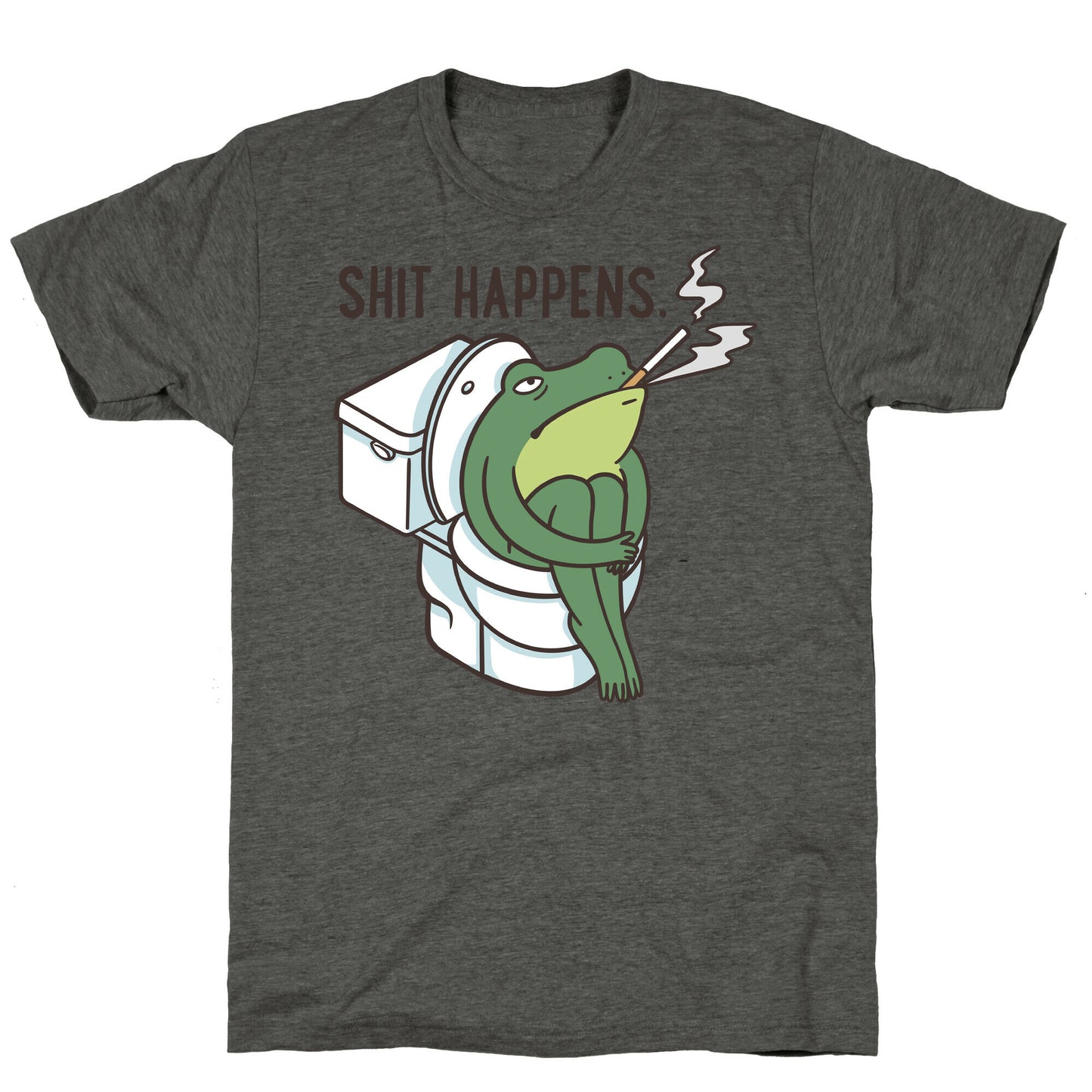 Shit Happens (Frog On A Toilet) Unisex Triblend Tee