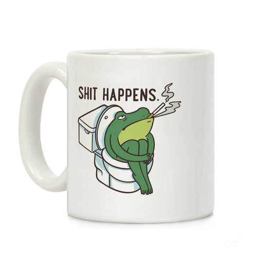 Shit Happens (Frog On A Toilet) Coffee Mug