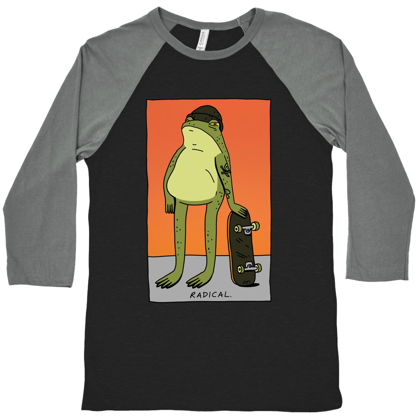 Radical Frog Skater Baseball Tee