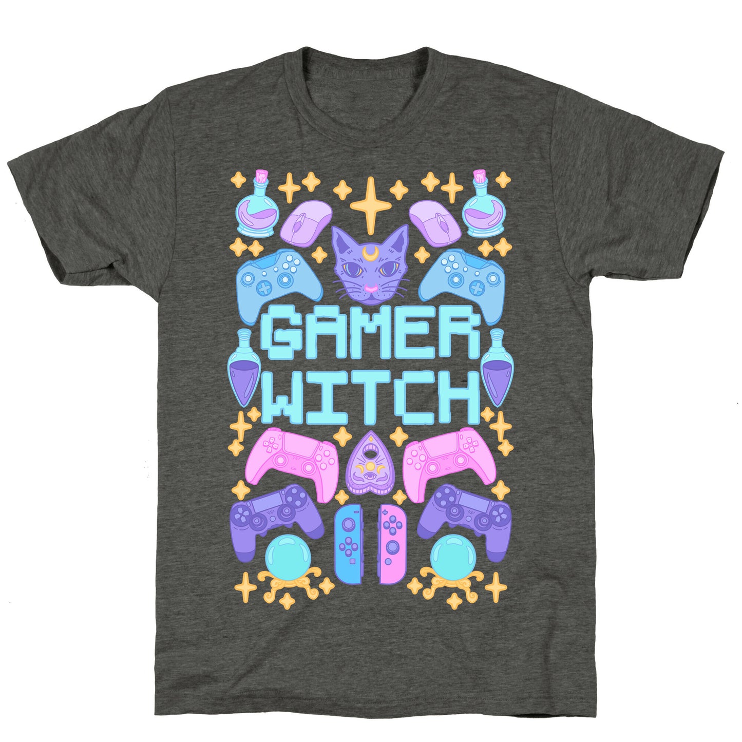 Gamer Witch Unisex Triblend Tee