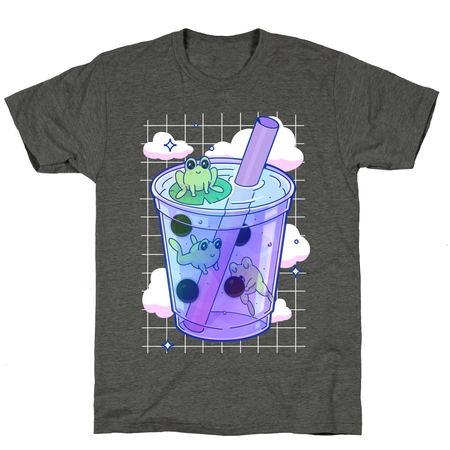 Kawaii Boba Frogs Unisex Triblend Tee