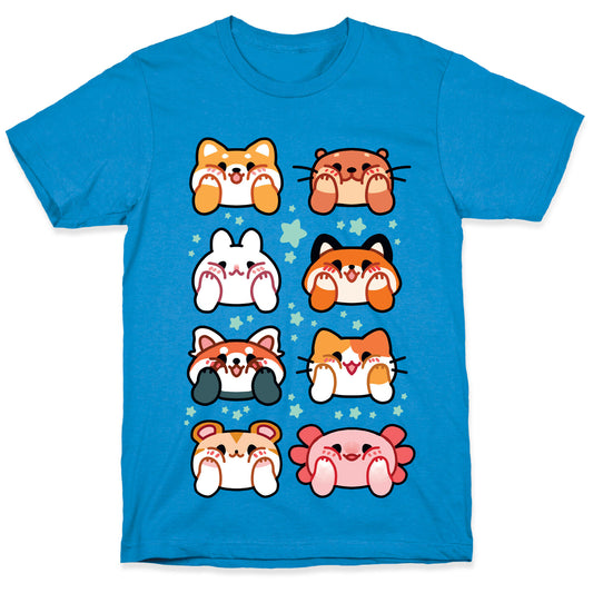 Kawaii Squishy Face Animals T-Shirt