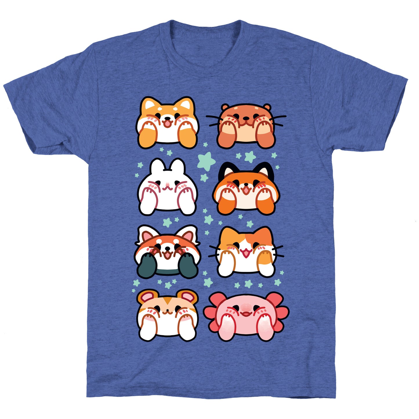Kawaii Squishy Face Animals Unisex Triblend Tee