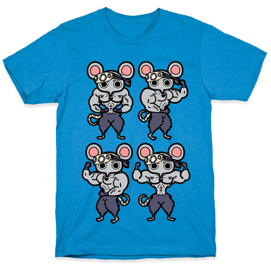 Muscle Mice Pattern Parody T-Shirt