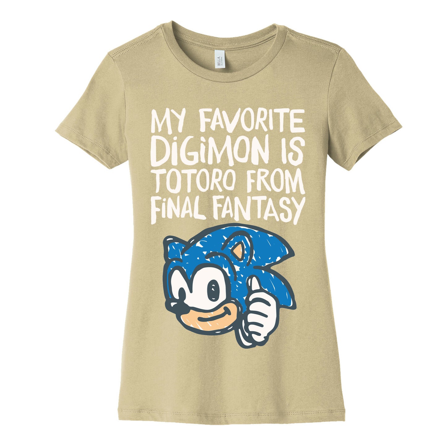 My Favorite Digimon Is Totoro From Final Fantasy Parody Women's Cotton Tee