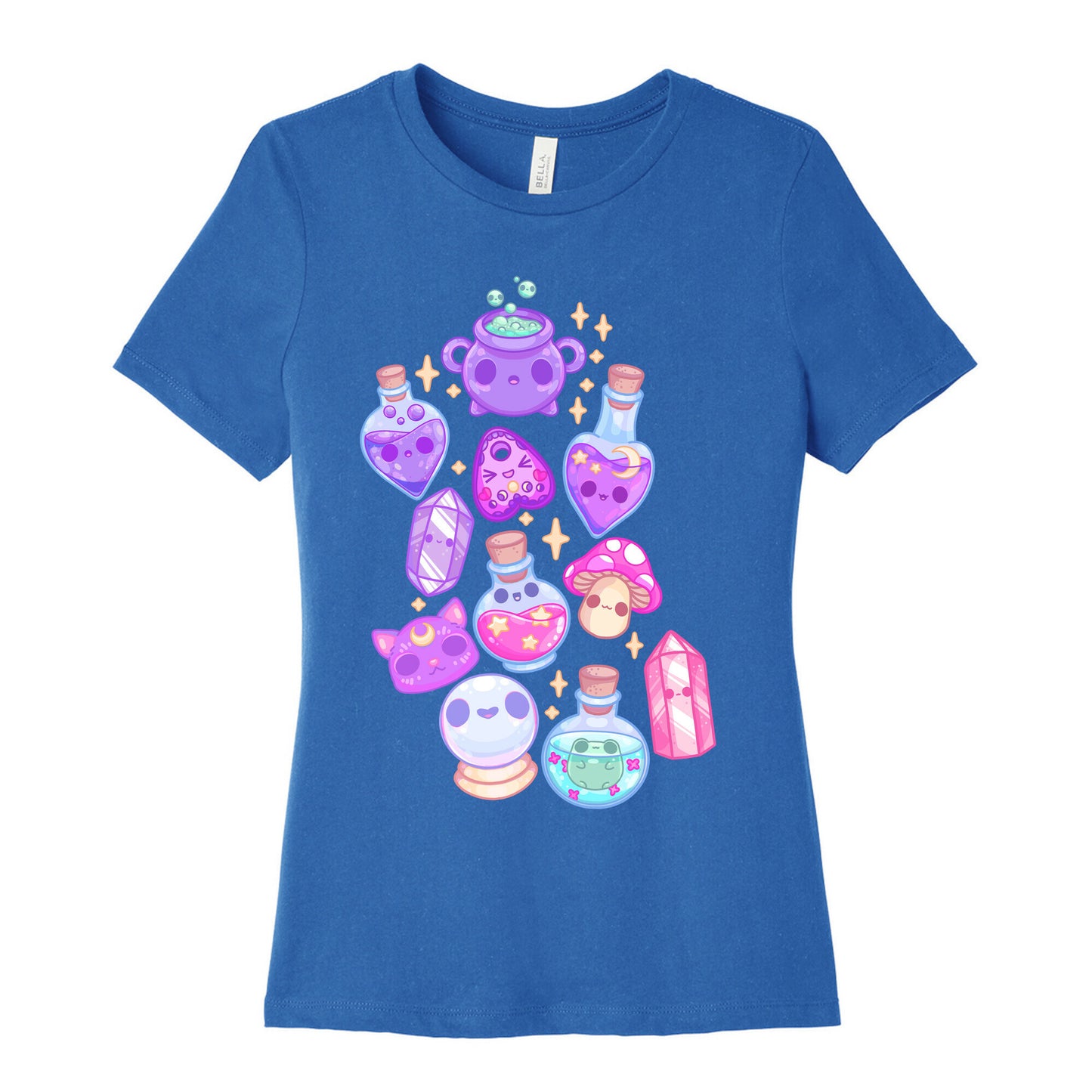 Kawaii Witchy Pattern Women's Cotton Tee