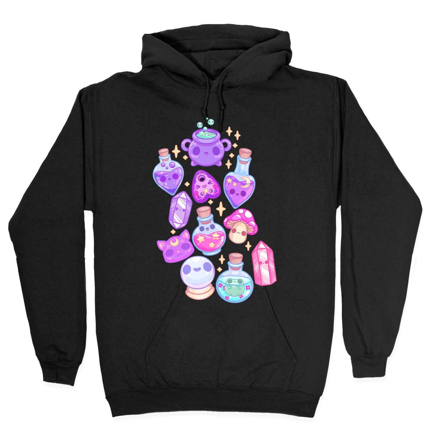 Kawaii Witchy Pattern Hoodie