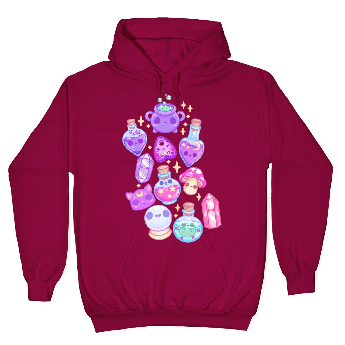 Kawaii Witchy Pattern Hoodie
