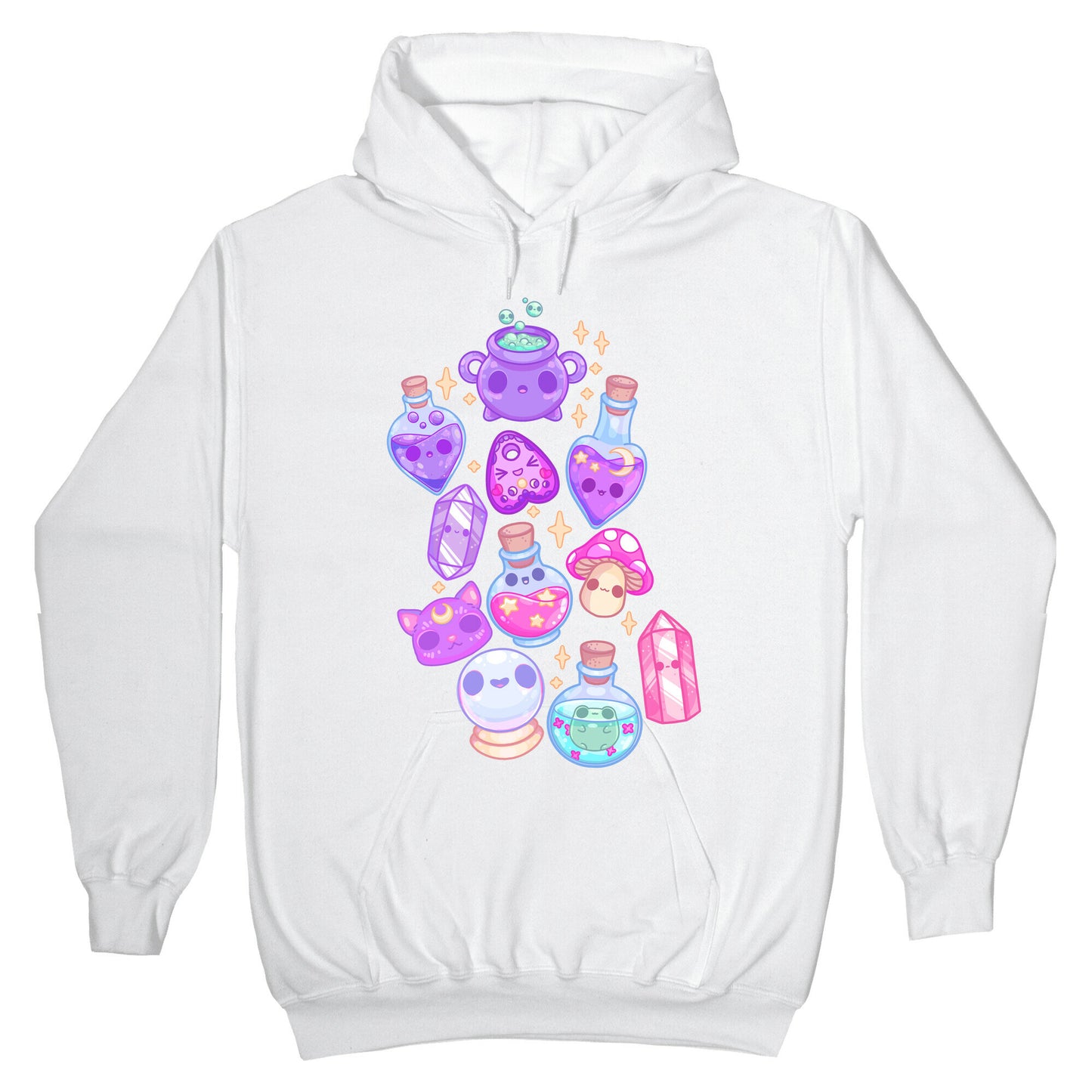 Kawaii Witchy Pattern Hoodie