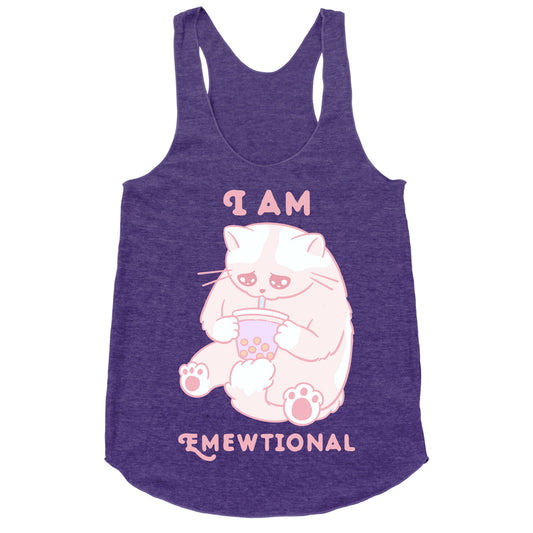 I Am Emewtional Racerback Tank