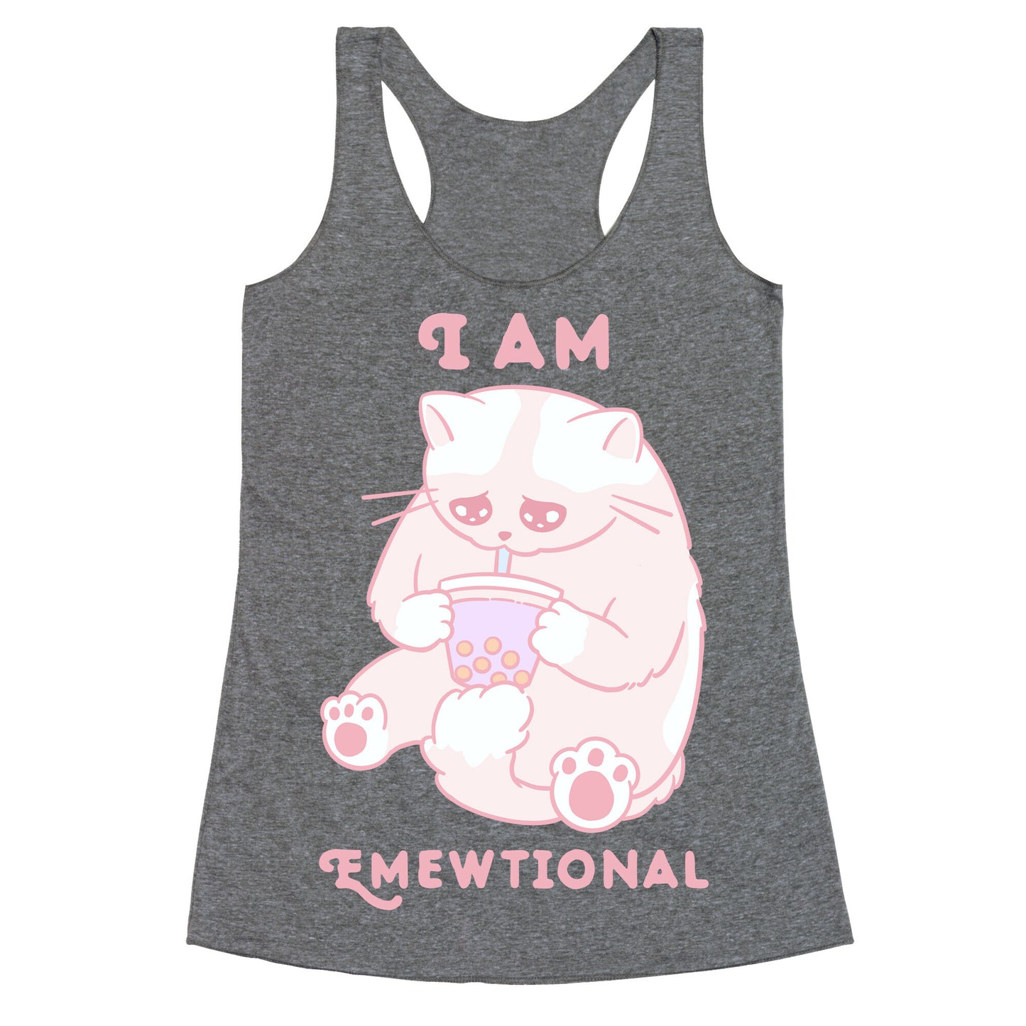 I Am Emewtional Racerback Tank