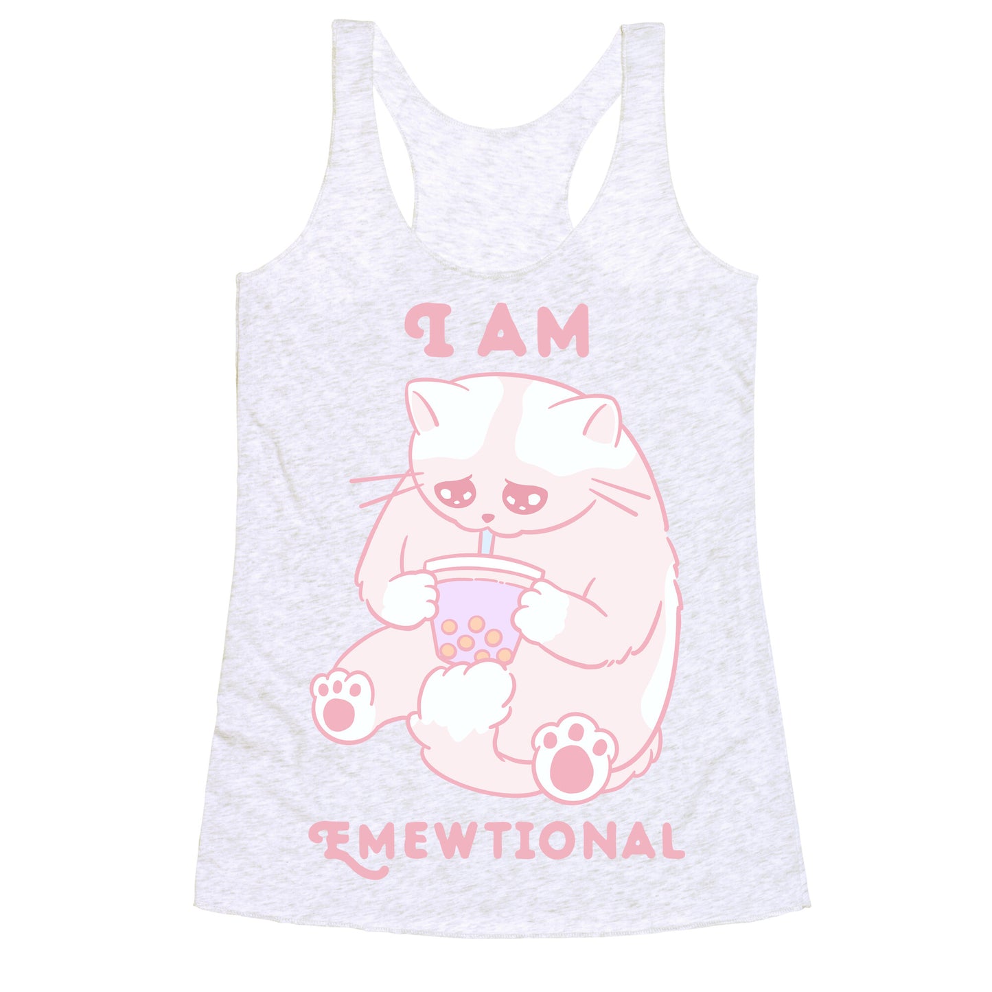 I Am Emewtional Racerback Tank