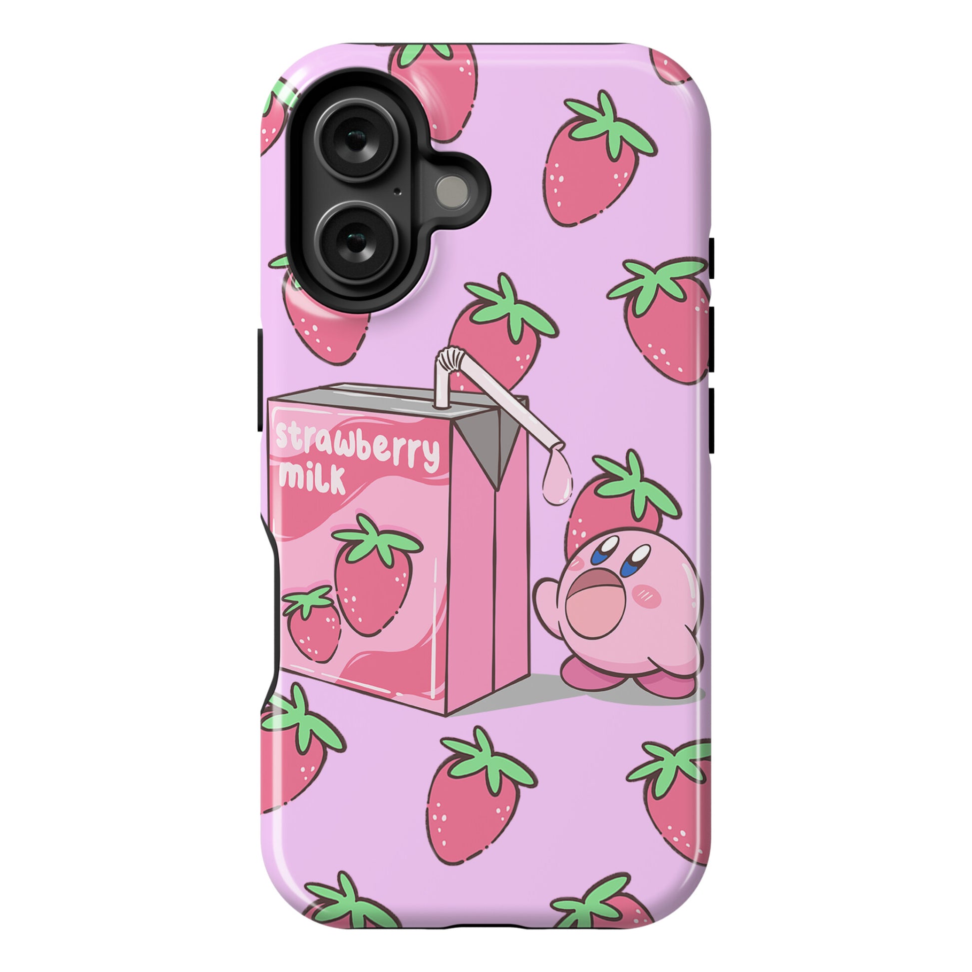 Strawberry Milk Kirby Parody Phone Case