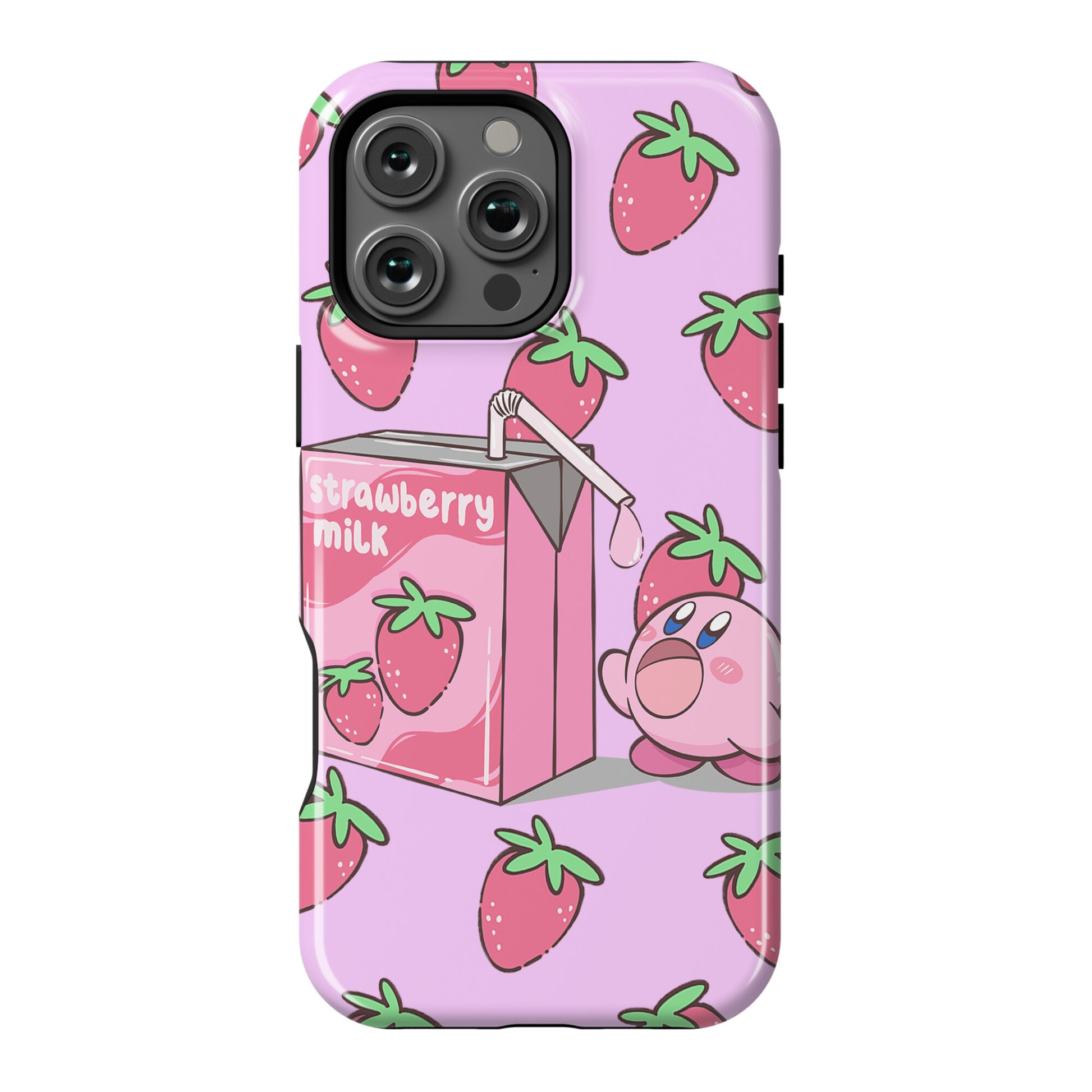 Strawberry Milk Kirby Parody Phone Case