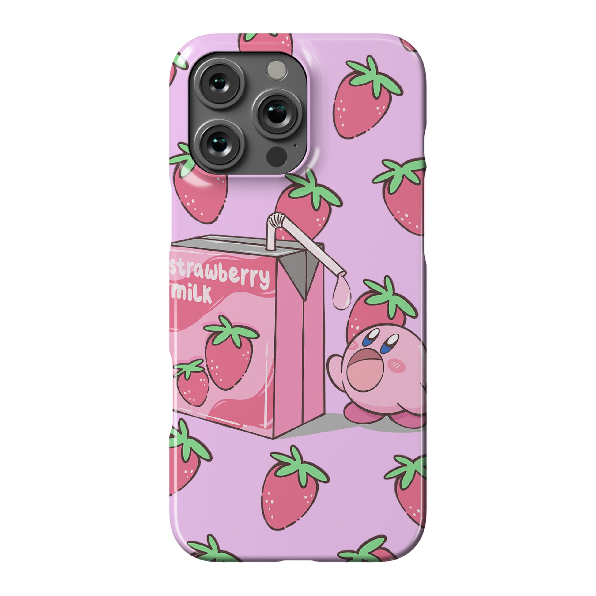 Strawberry Milk Kirby Parody Phone Case