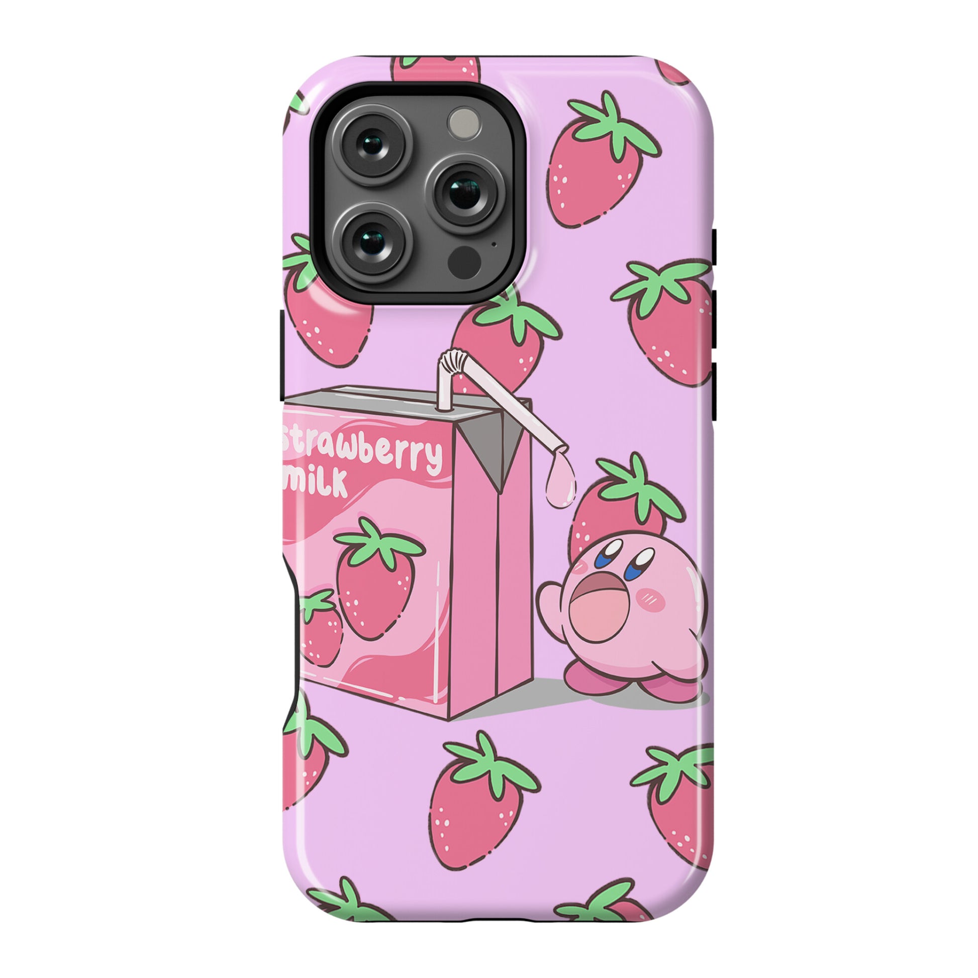 Strawberry Milk Kirby Parody Phone Case