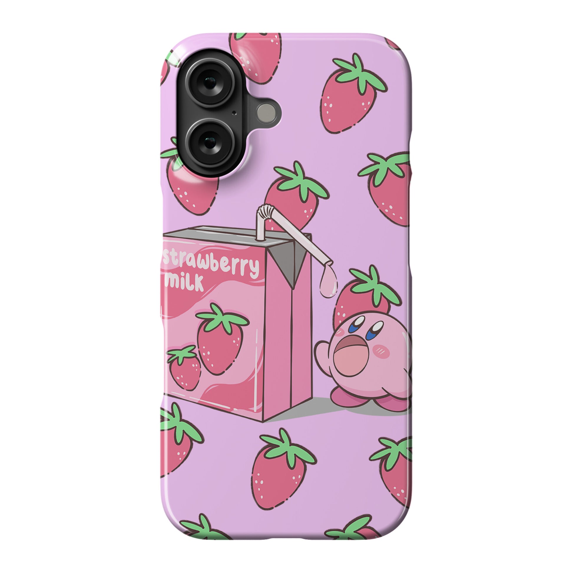 Strawberry Milk Kirby Parody Phone Case