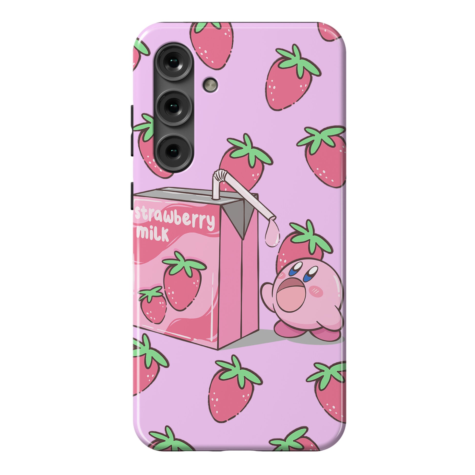 Strawberry Milk Kirby Parody Phone Case