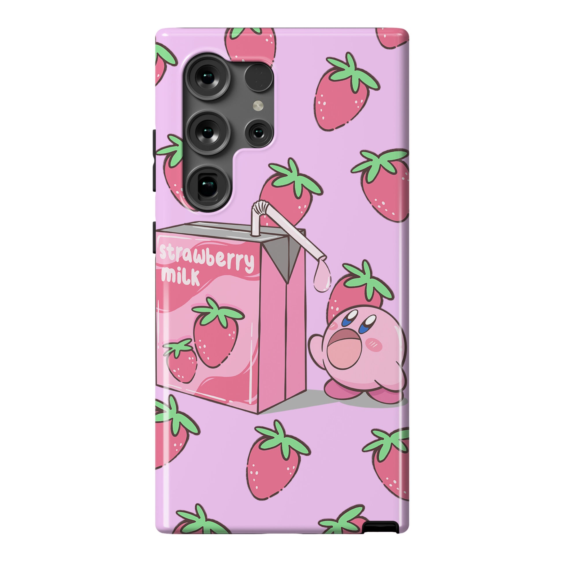 Strawberry Milk Kirby Parody Phone Case