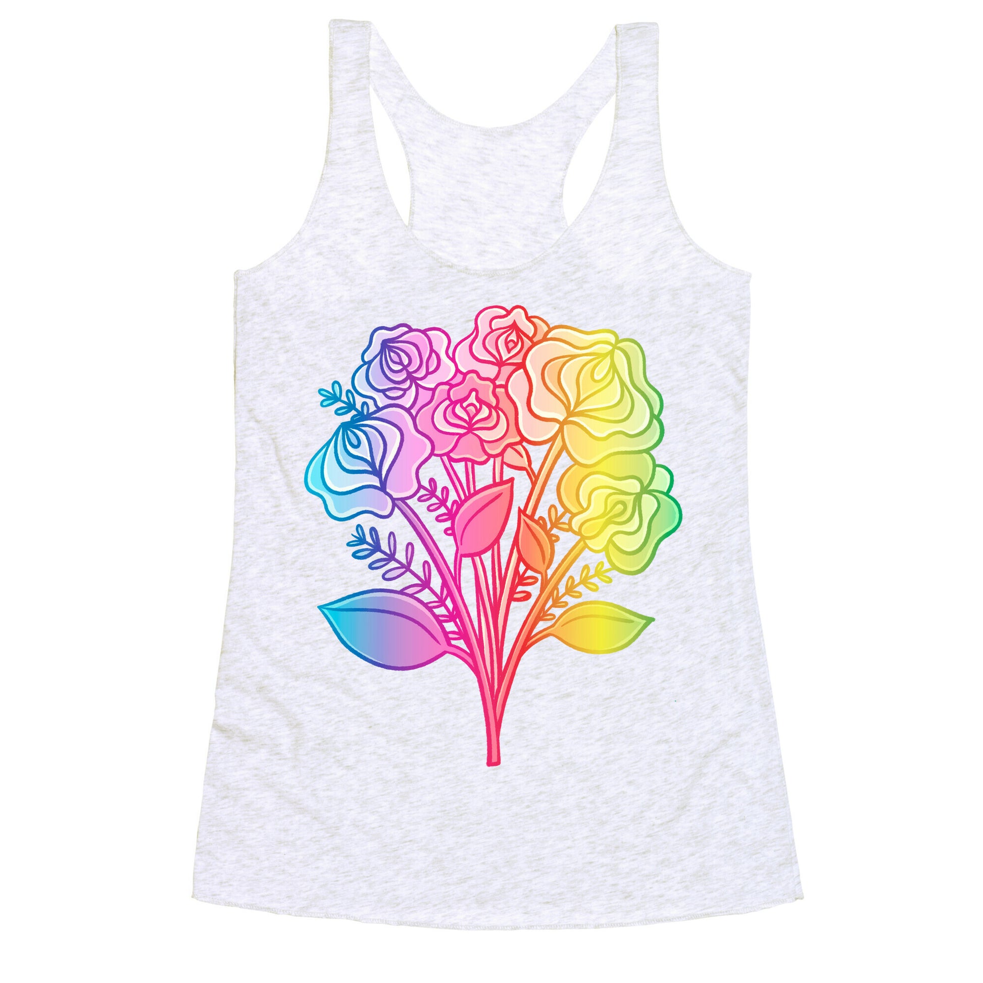 Rainbow Vulva Bouquet Racerback Tank