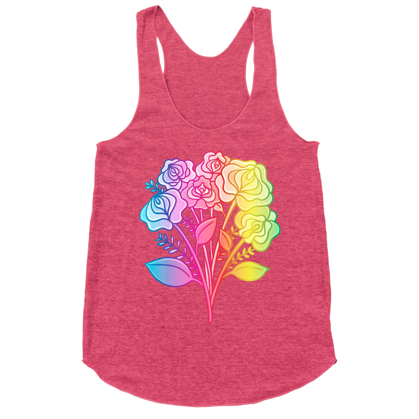 Rainbow Vulva Bouquet Racerback Tank