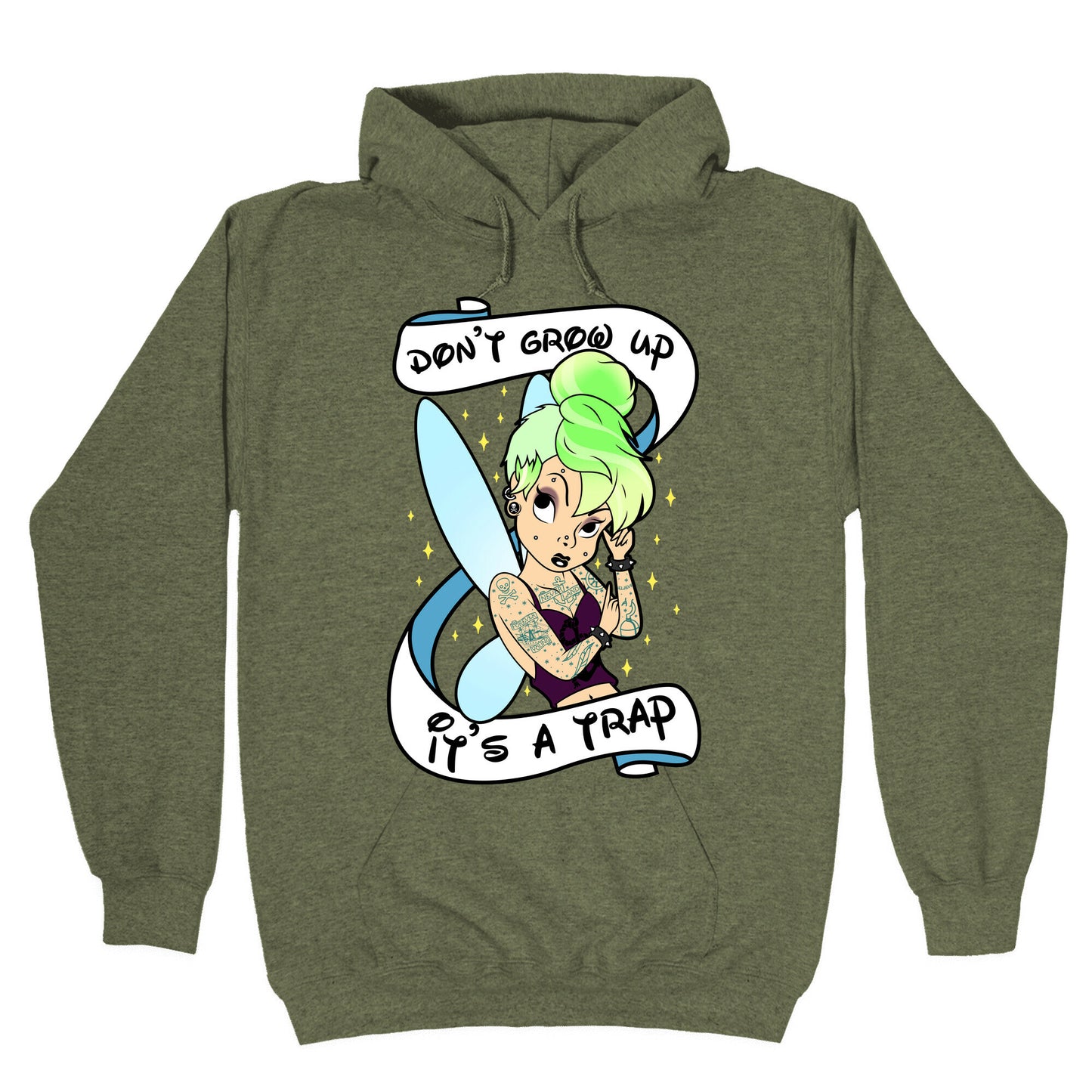 Punk Tinkerbell (Don't Grow Up It's A Trap) Hoodie