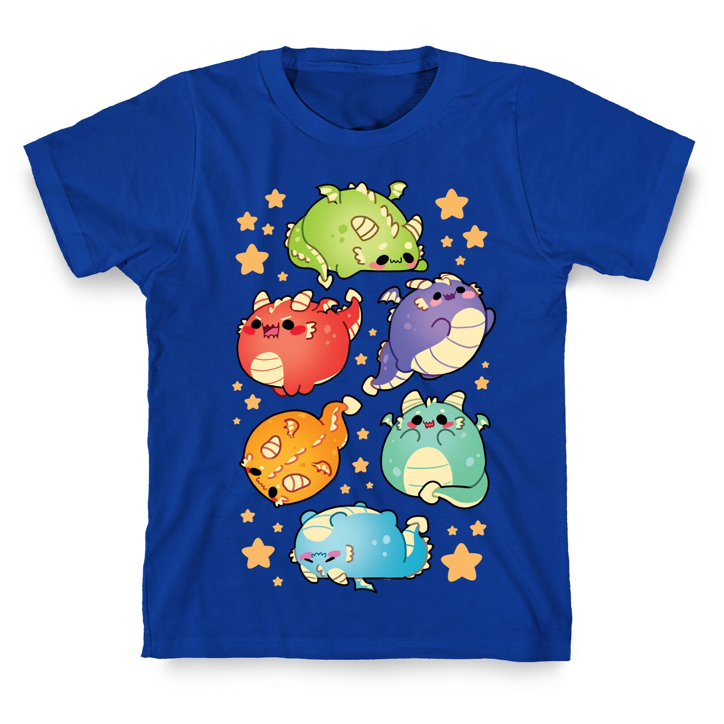 Kawaii Dragons Pattern T-Shirt