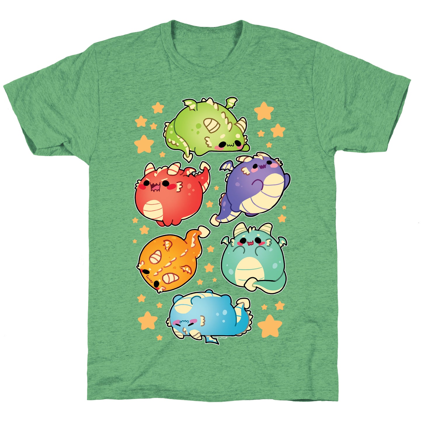 Kawaii Dragons Pattern Unisex Triblend Tee