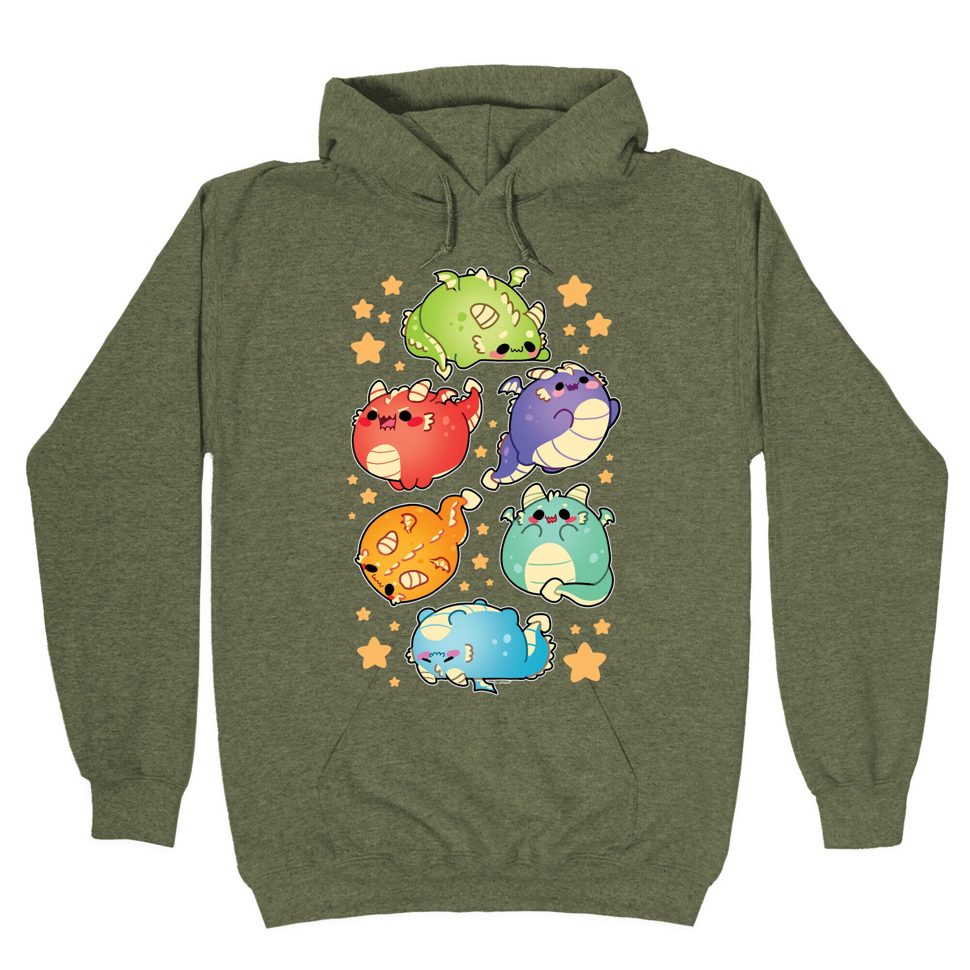 Kawaii Dragons Pattern Hoodie