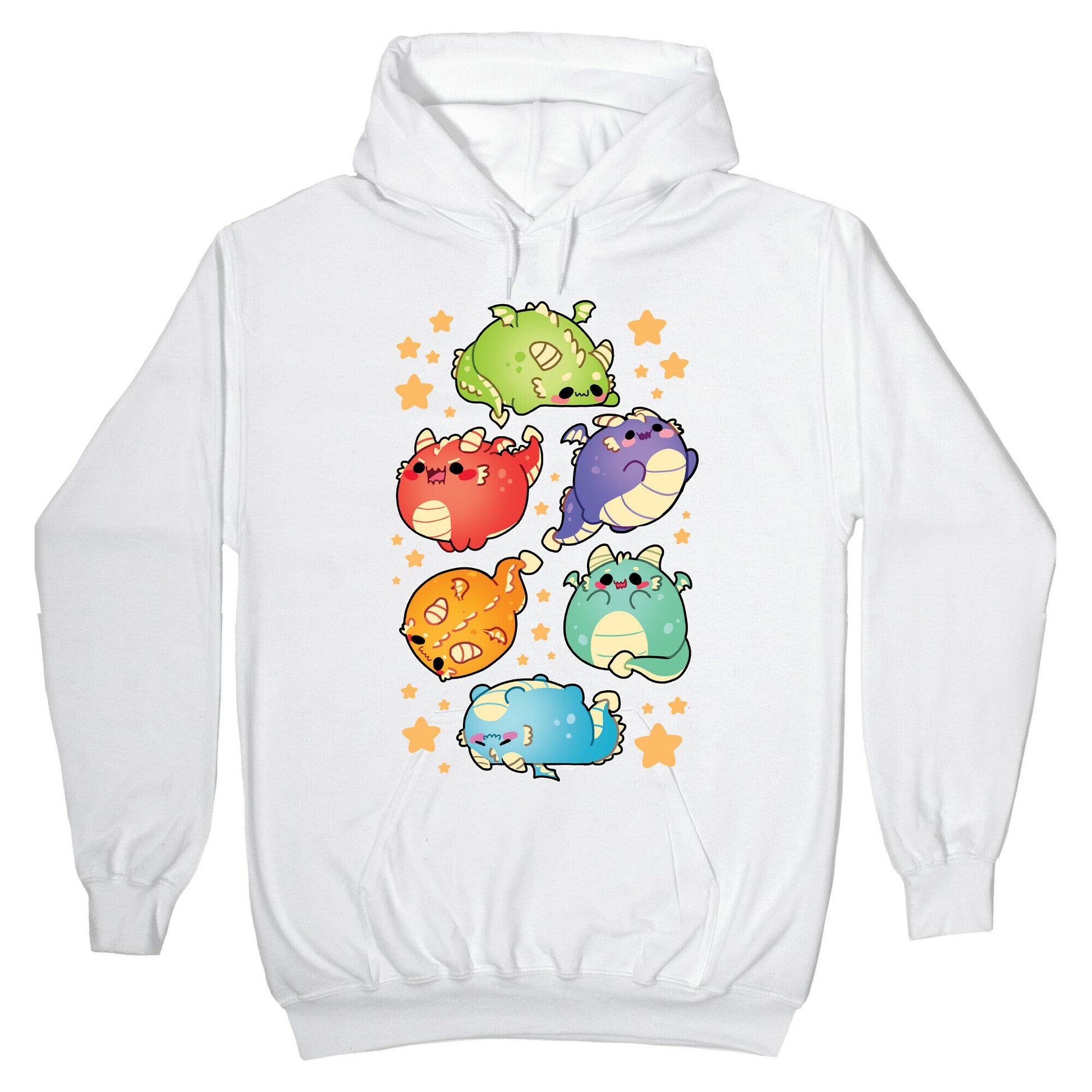 Kawaii Dragons Pattern Hoodie