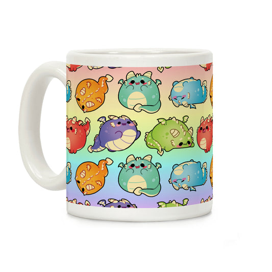 Kawaii Dragons Pattern Coffee Mug